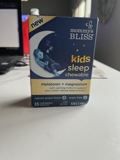 Kids’ Sleep Chewable, Melatonin Magnesium, 3+ Yrs Grape Sugar Free Exp:01/26