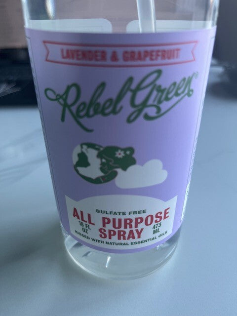 Rebel Greens All Purpose Room Spray Lavender & Grapefruit 16oz Sulfate Free NEW