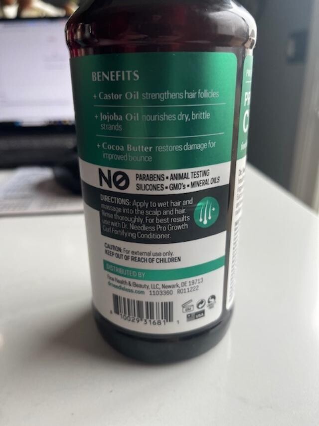 Dr. Needleless PRO STENGTH Pro Growth Curl Fortifying Shampoo  Jojoba Oil 16 oz