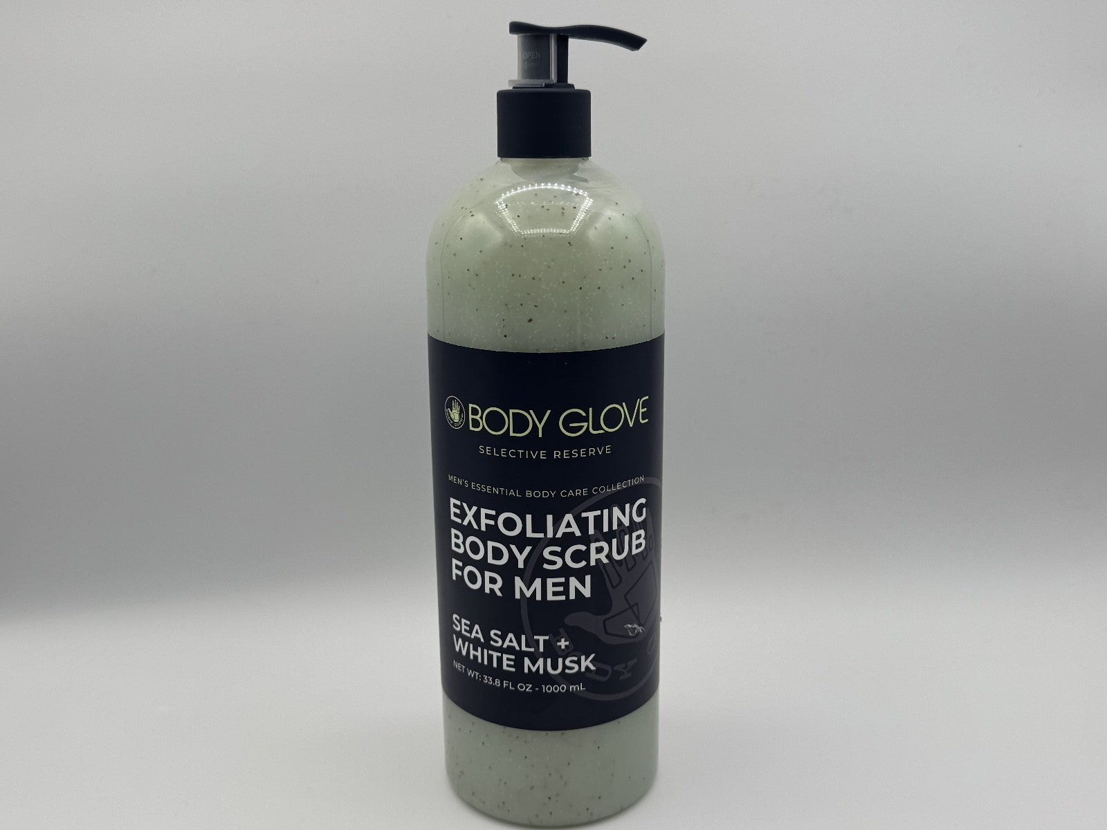 Body Glove Exfoliating Body Scrub for Men Sea Salt & White Musk, 33.8oz NEW