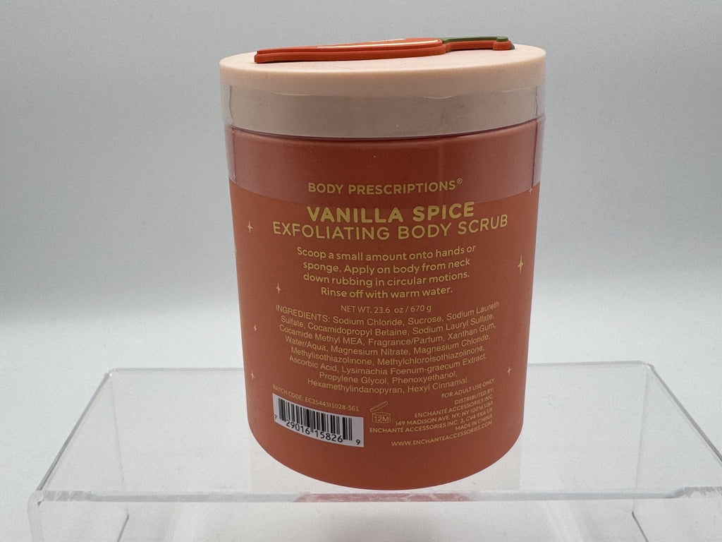Body Prescriptions Keep It Spicy Exfoliating Vanilla Body Scrub, NEW 23.6oz