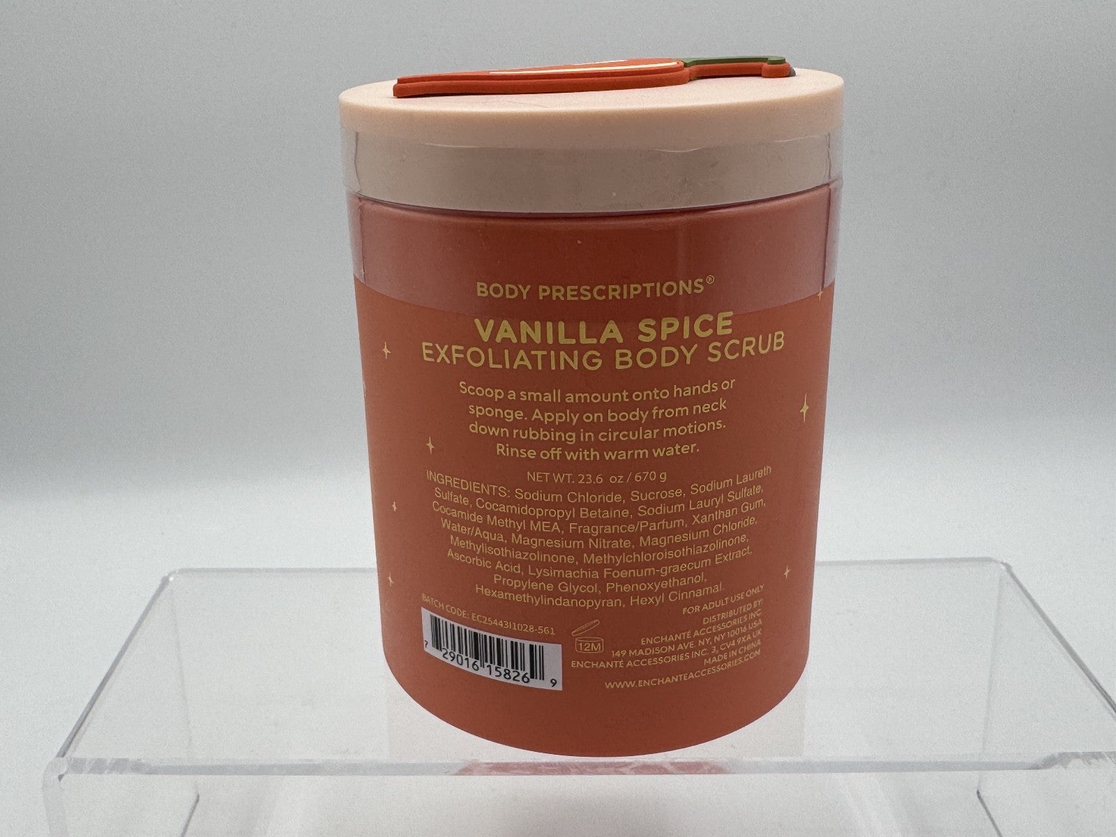 Body Prescriptions Keep It Spicy Exfoliating Vanilla Body Scrub, NEW 23.6oz