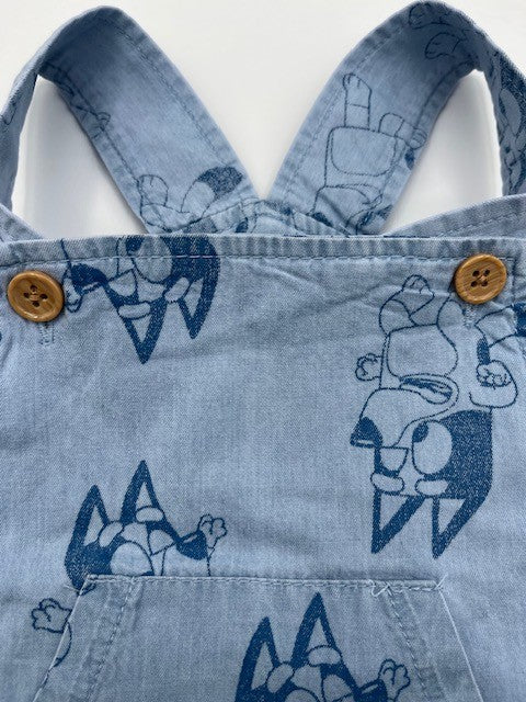 2 pc. -Shorts overall By Disney Bluey Outfit Baby 3 to 6m, Brand New- NWT