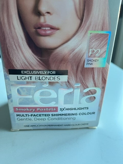 L'Oréal Paris Feria Pastels Hair Color, P2 Rosy Blush Smokey Pink Hair Dye NIB