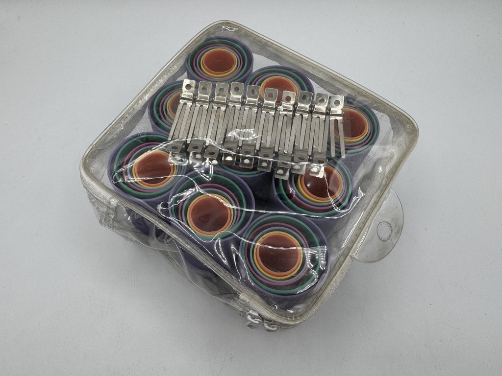 73pc-54pc Multicolor Hair Rollers & 19pc Hair Clip Set Different size Roller NEW