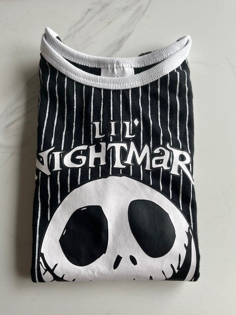 Disney Store Jack Skellington Nightmare Before Christmas Baby Bodysuit 18-24 mo.