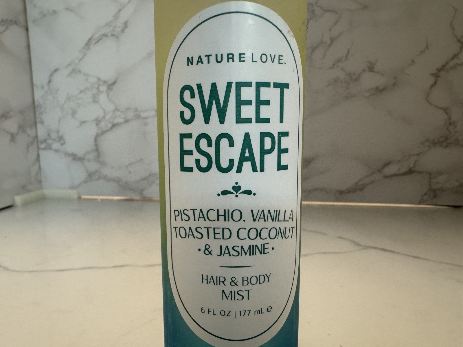 Nature Love Sweet Escape Women's Hair and Body Mist 6oz Spray Bottle, Brand New