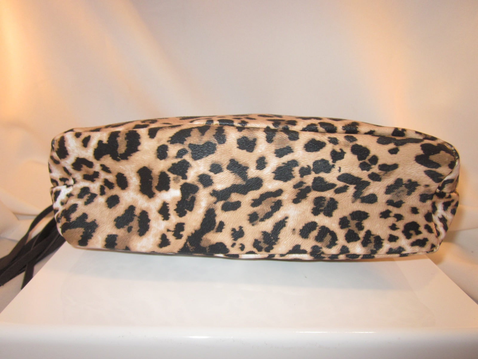 Luminess Air 11x7 Leopard Print Canvas Coated Pouch Makeup Foundation Travel bag