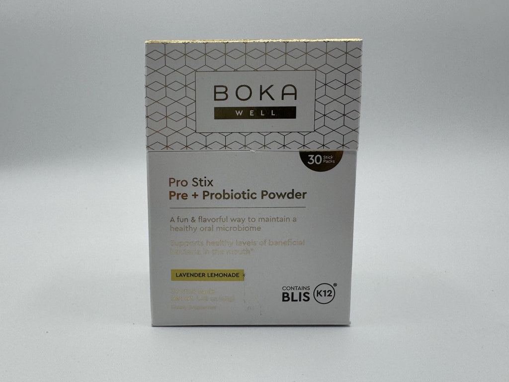 Boka Well Pro Stix Pre+Probiotic Powder Lavender Lemonade, 30 Count, Exp. 03/26
