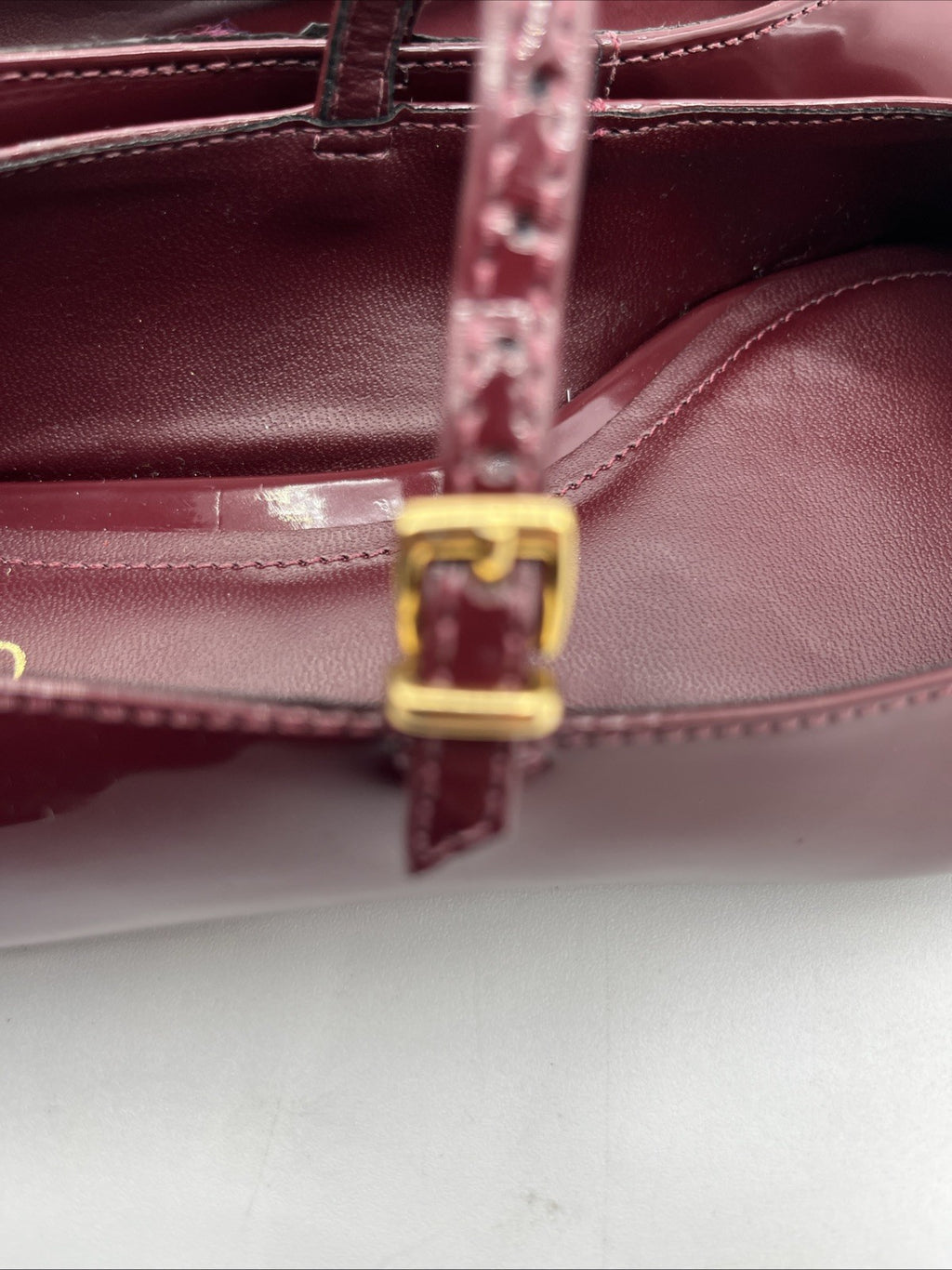 Arezzo Womens Tori Ballet RUBY Patent Leather Ballet Flats Sz. 7.5 w/Buckle, NIB