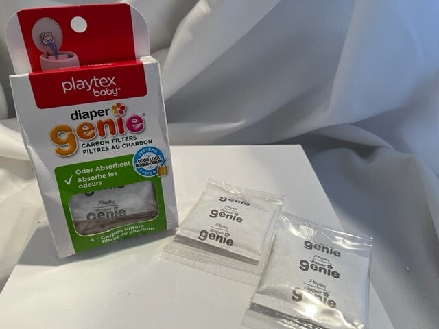 Playtex Baby Diaper Genie 2 Refills + Genie Diaper Carbon Filters 4+2=6 Lot