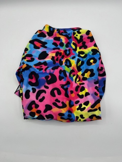 Girl Long sleeve One-piece Multicolor Zipper Swimsuit w/Animal Print 8-10yr. NEW