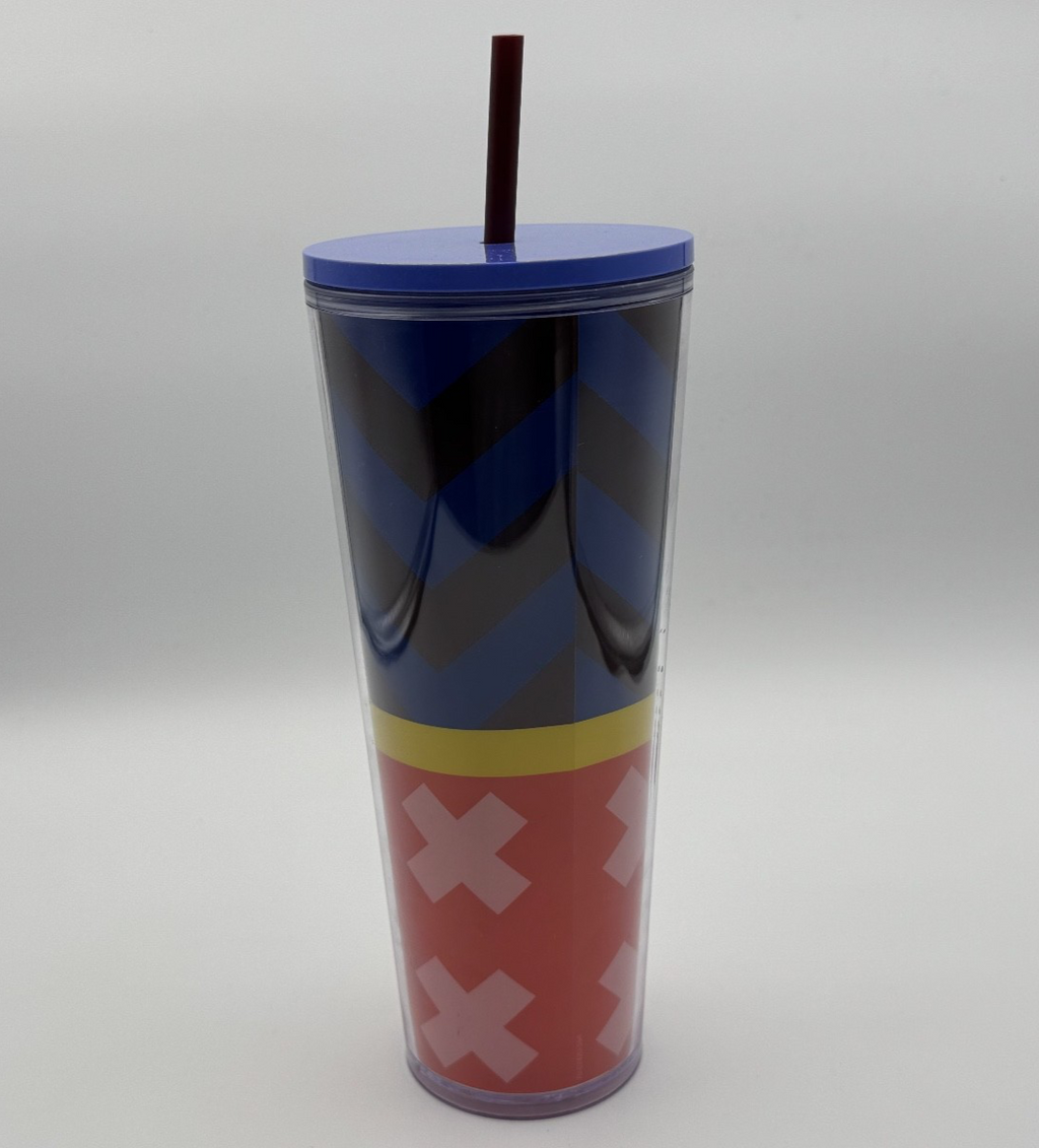 Starbucks 2021 Back To School Multicolor 24 Oz. Cold Cup Tumbler w/ Straw, NEW