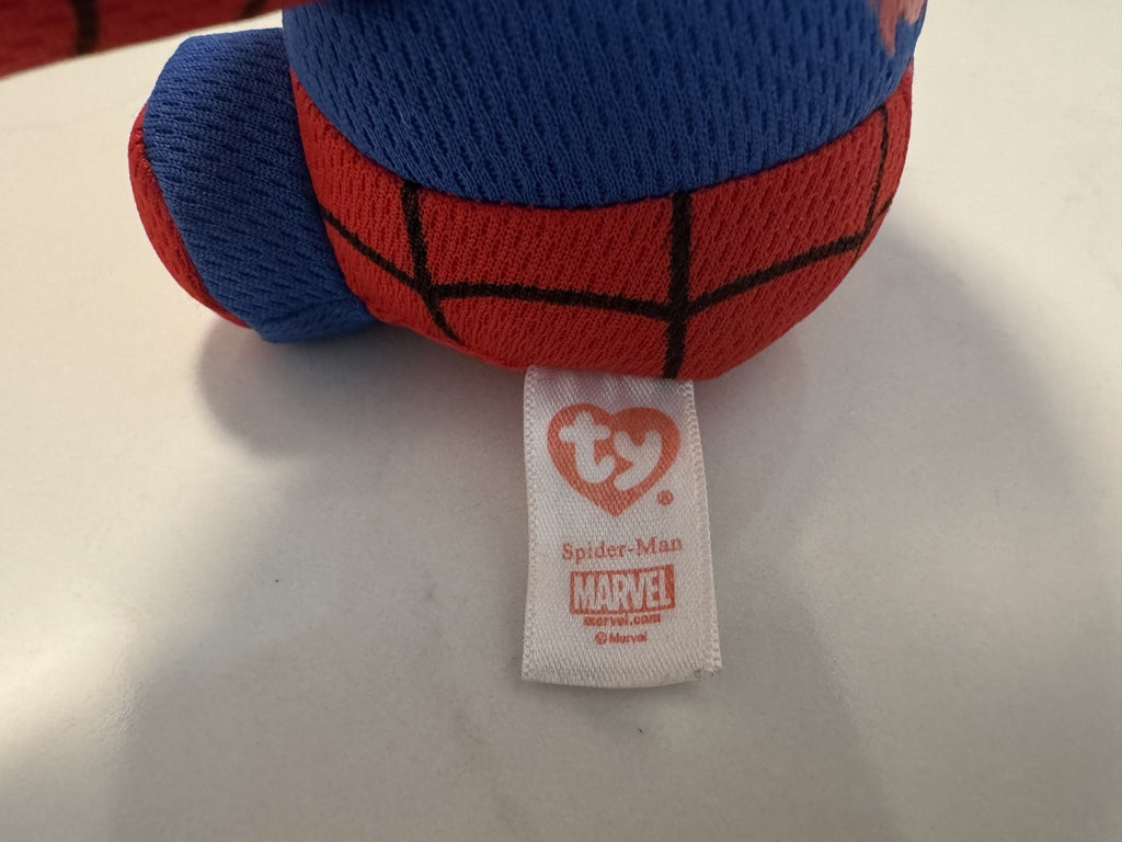 Ty Marvel Spider-Man Beanie Ballz Plush 6” Pre-Owned Soft Stuffed Toy Excellent