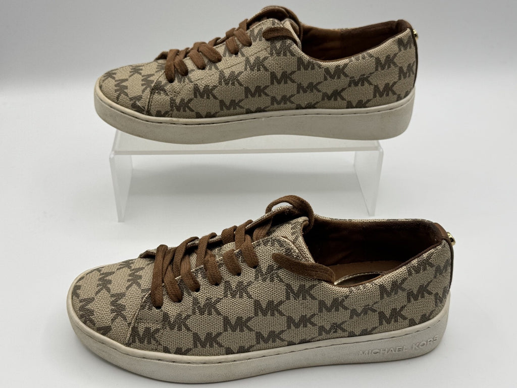 Michael Kors Signature Women's Keaton Lace Up Shoe Tan/Brown Size 6M, Pre-owned