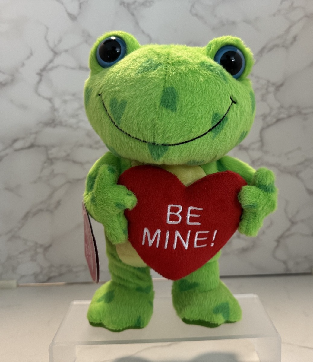 Hallmark Hearts A Hoppin Frog Be Mine Interactive Plush Valentine Hot Hop, Works