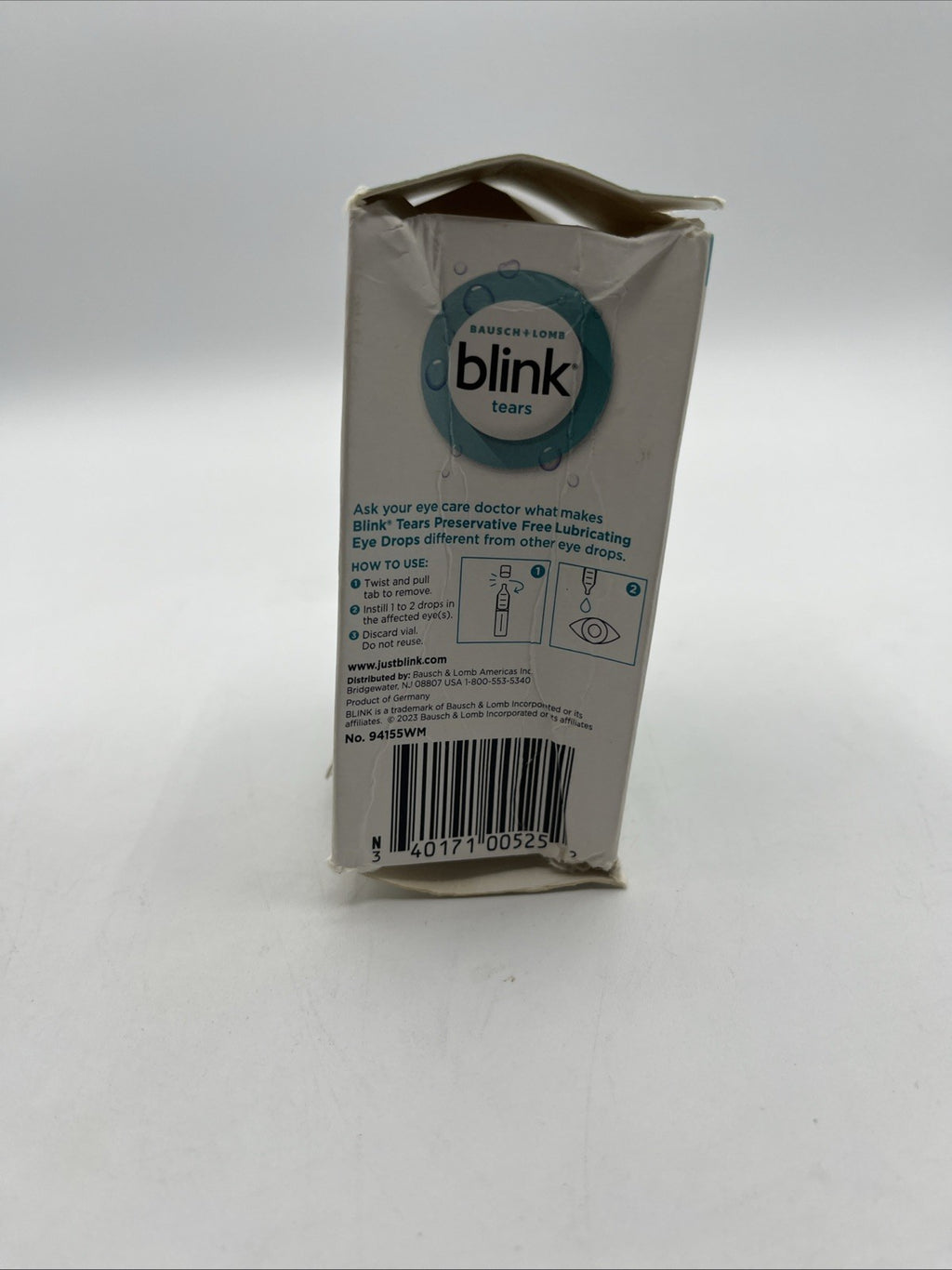 Bausch + Lomb Blink Tears Dry Eye Lubricating Eye Drop Mild-Moderate 25 Vial NIB