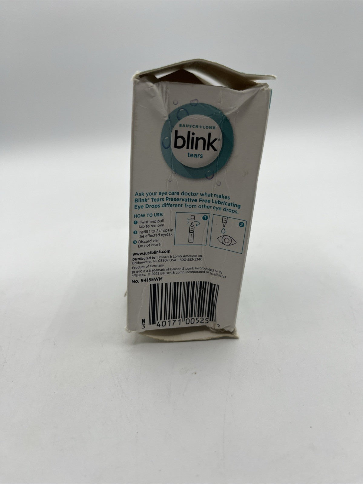 Bausch + Lomb Blink Tears Dry Eye Lubricating Eye Drop Mild-Moderate 25 Vial NIB