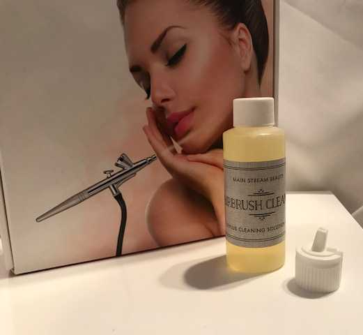 Airbrush Makeup Cleaner Solution w/Tip Top Cap, Luminess Airbrush Stylus Cleaner