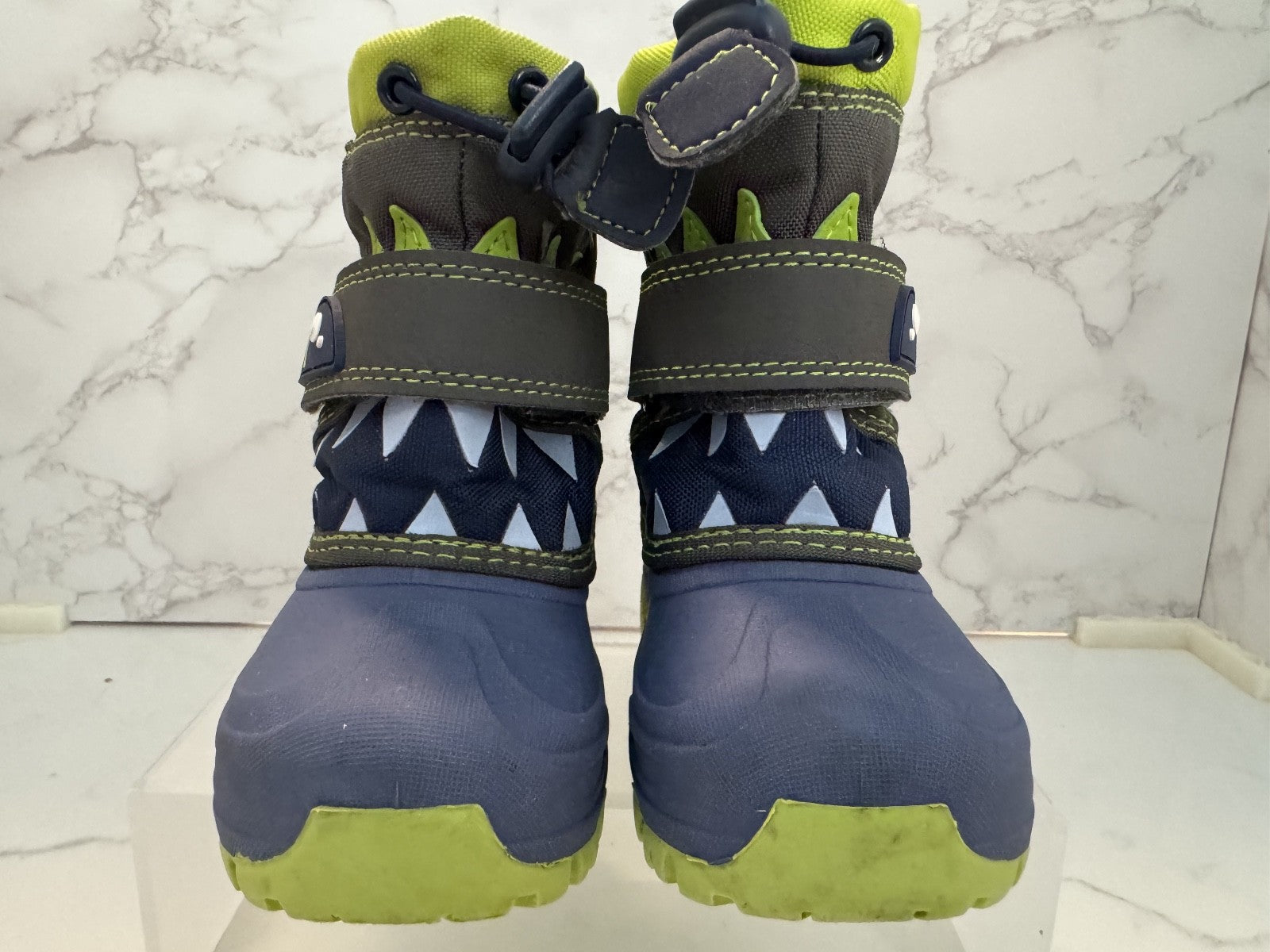Cat & Jack Toddler Boys Sz 6 Monster Winter Snow Boots Thermolite Blue And Green