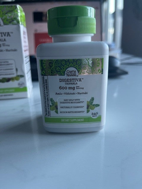 Guru Nanda Digestiva Triphala 240 Tabs 600mg Helps Digestive Antioxidants SEALED