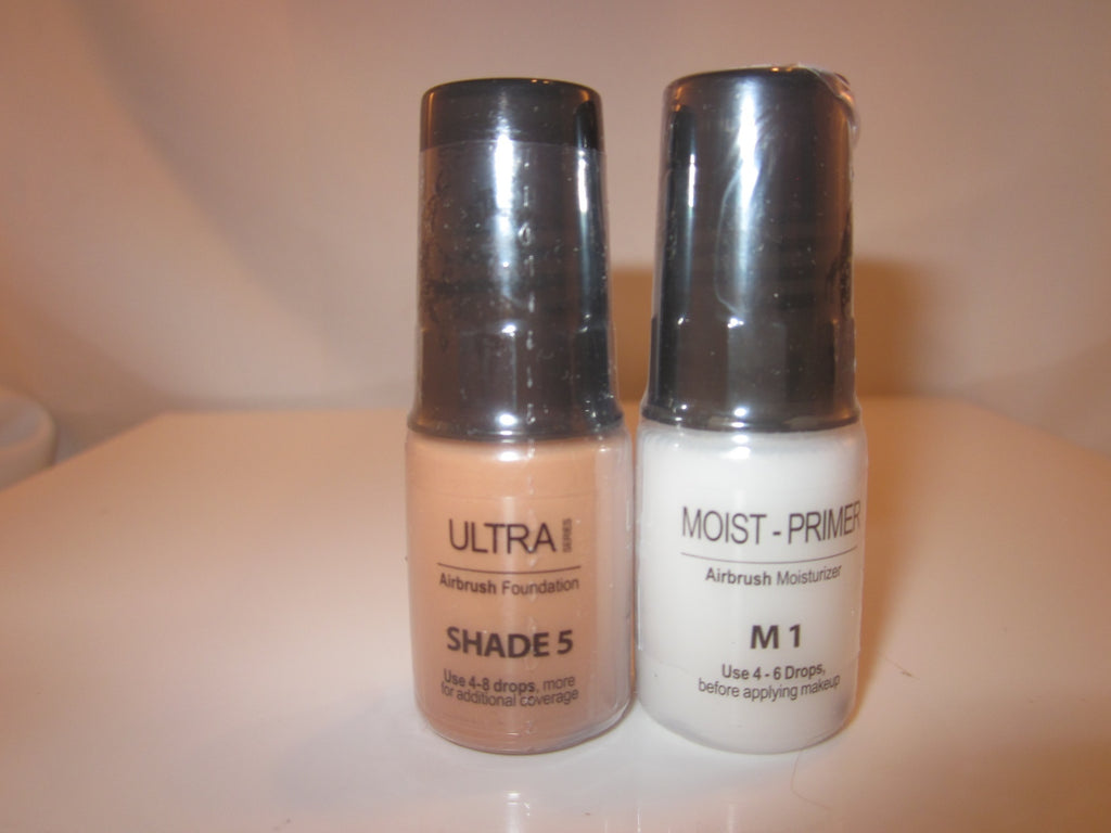 Luminess Air/Stream Airbrush Makeup Ultra Shade 5 Foundation & M1 Primer .25oz