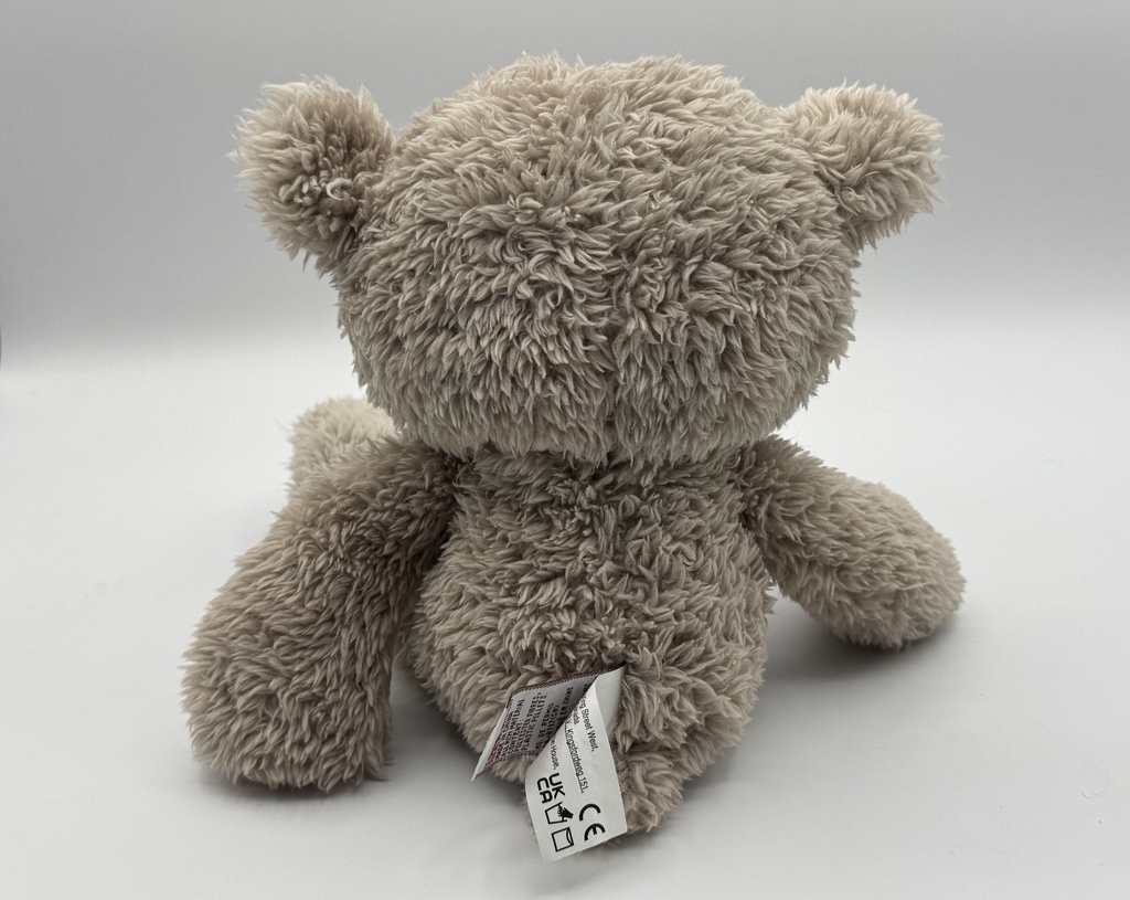 GUND Fuzzy Light Grey Teddy Bear Cute Adorable Soft Plush Toy Kids Gift, Pre-own