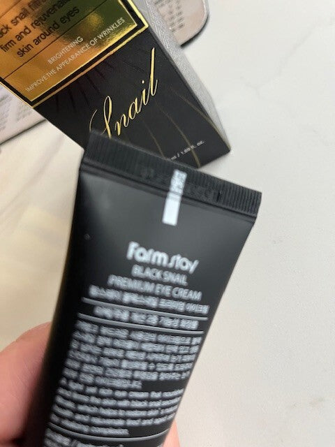 FARMSTAY Black Snail Premium Eye Brightener Cream Improve Appearance Of Wrinkles