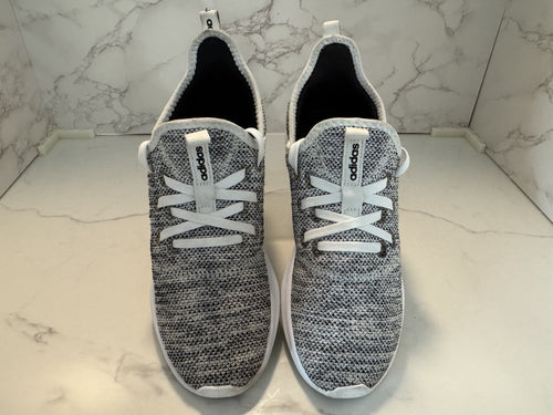 Adidas Cloudfoam Pure Comfort Running Shoe White & Black, Womens Size 6, Pre-own