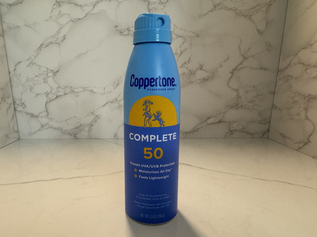 Coppertone Complete SPF 50 Moisturizing Sunscreen Spray 5.5 oz Exp 05/2026
