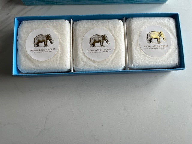 Michel Design Works BEACH Soap Set of 3 x 3.5 oz Wrapped Bars in Gift Box- NIB