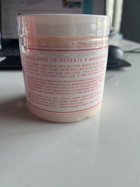 ART BY SARA FITZ  Watermelon Mint Body Butter, LIGHTLY Scented 16.9 oz SEALED