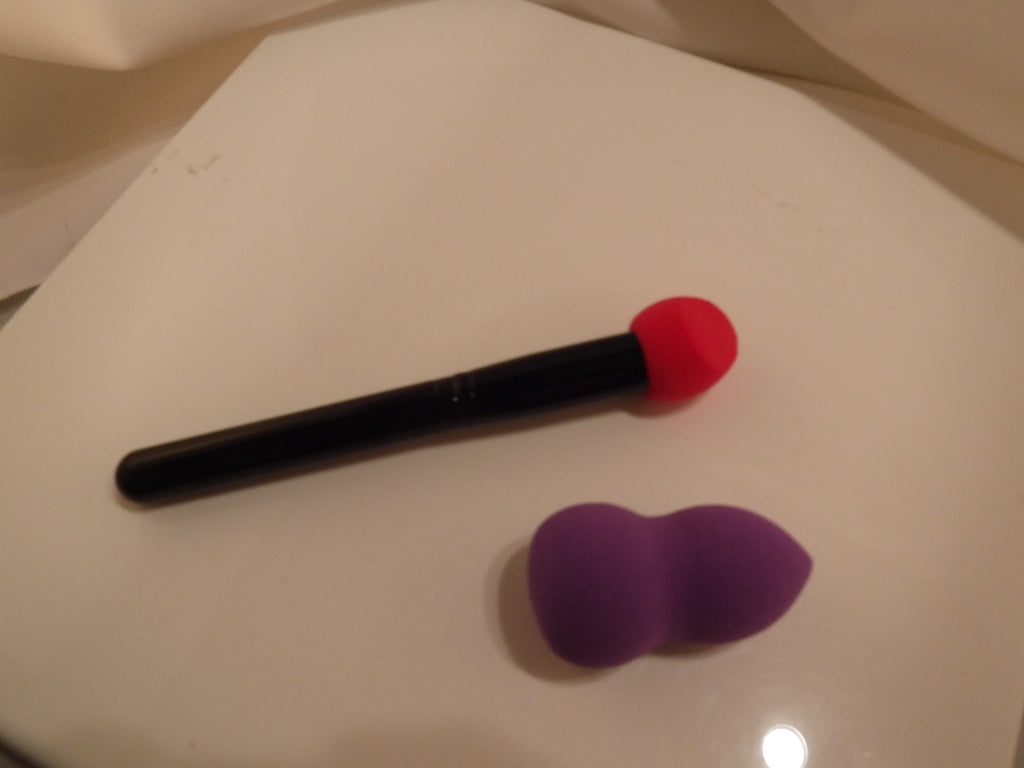 Beauty Blending Sponge Makeup w/Handle & Mini Sponge Foundation Cream