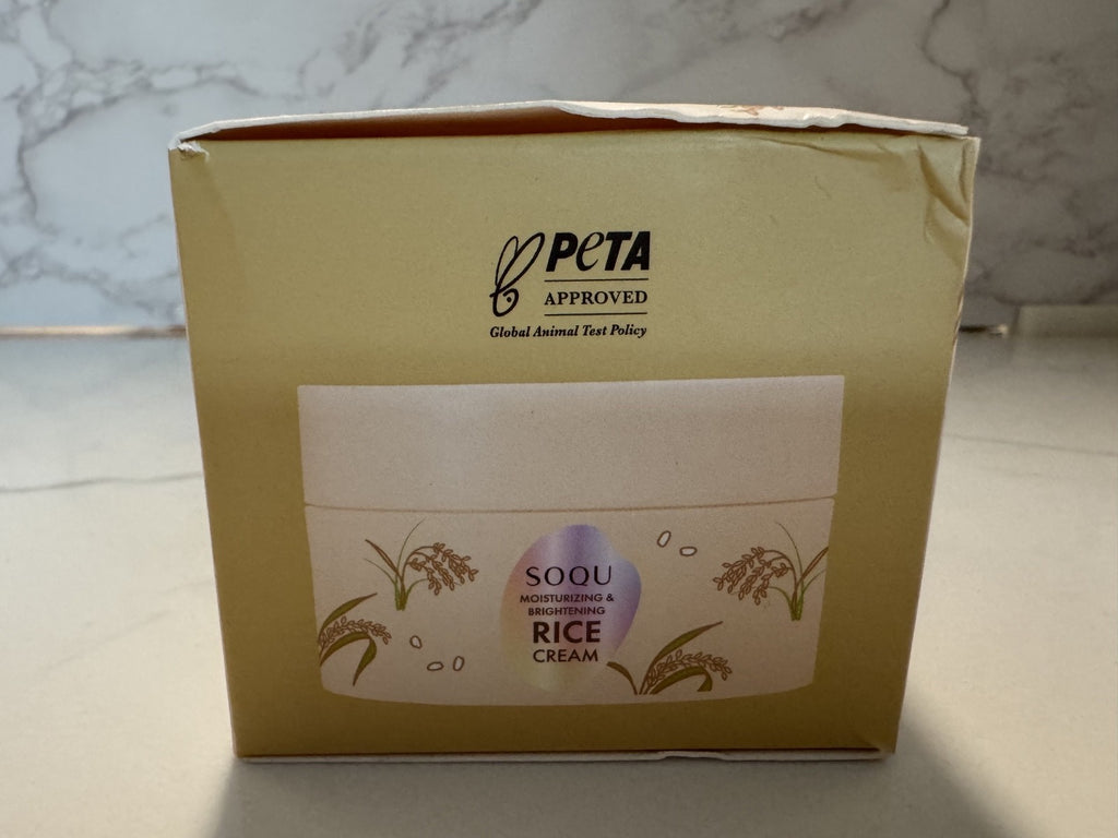 SOQU Korean Rice Face Cream 2.48oz Moisturizing & Brightening, Sealed Exp. 05/28