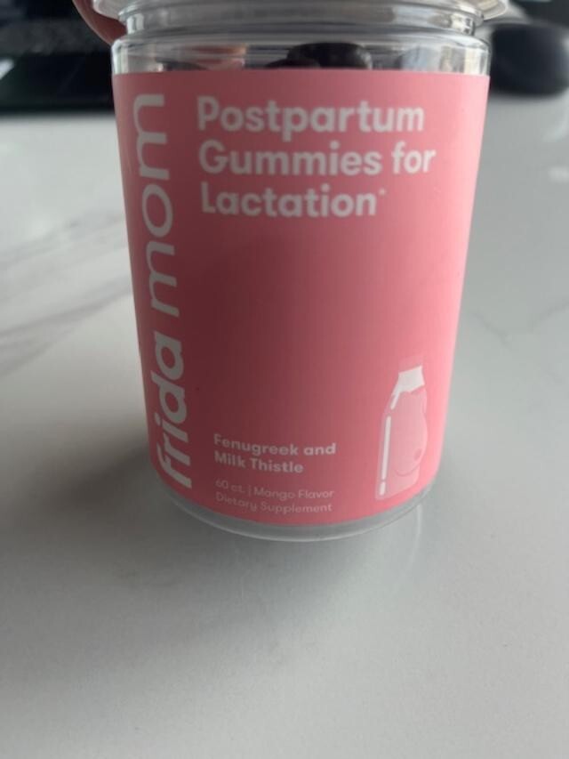 Frida Mom Postpartum Gummies For Lactation Vegan 60 Count Fenugreek Milk Thistle