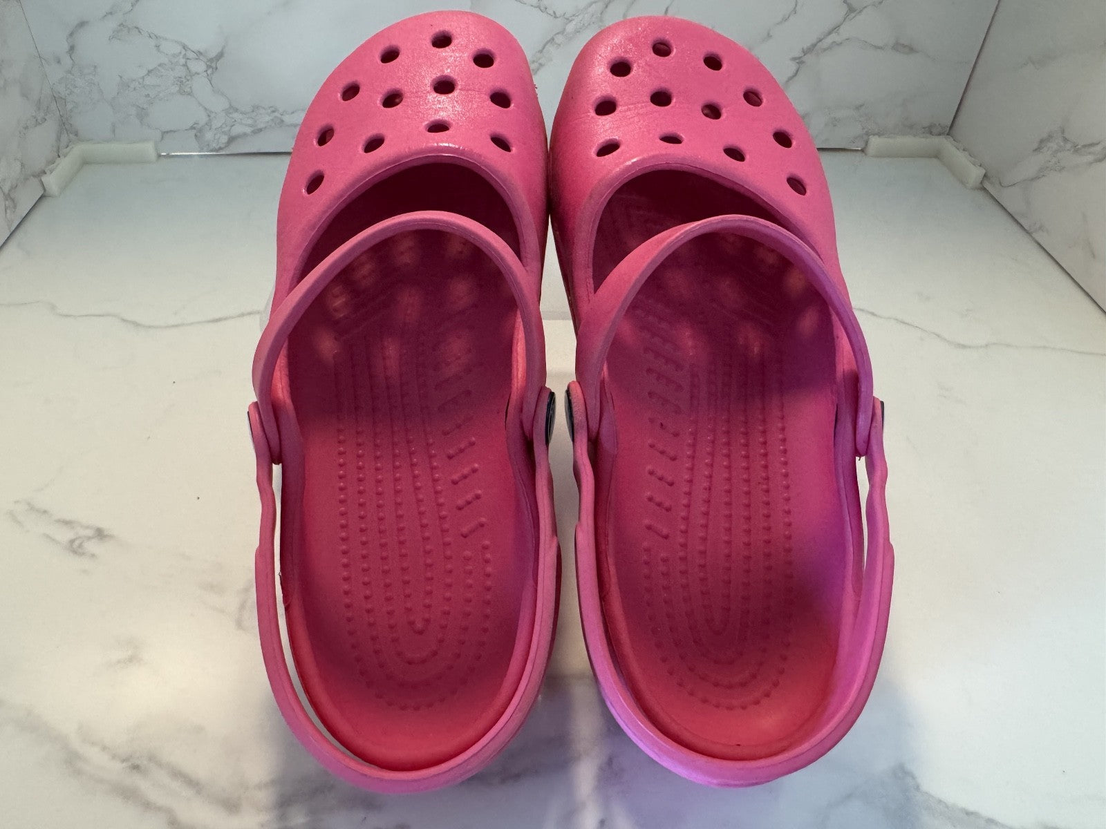 Crocs Shayna Clogs Womens 7 Pink Slip On Mary Jane Comfort Shoes Lightweight