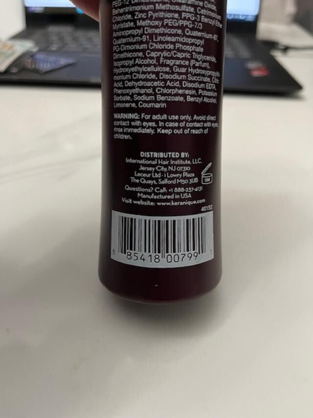 Keranique REPLENISHING KERATIN~DAMAGE CONTROL CONDITIONER 8fl oz Sealed! No Dyes