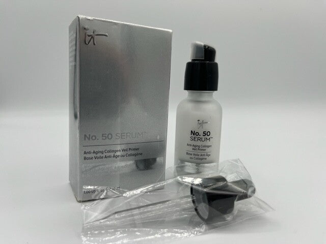 It Cosmetics No. 50 Serum Anti-Aging Collagen Veil Primer 1oz FL NIB Free Ship