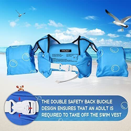 JEVDES Swim Vest for Kids 30-50 Lbs Toddler Swim Vest Boys, Girls, Baby  NEW