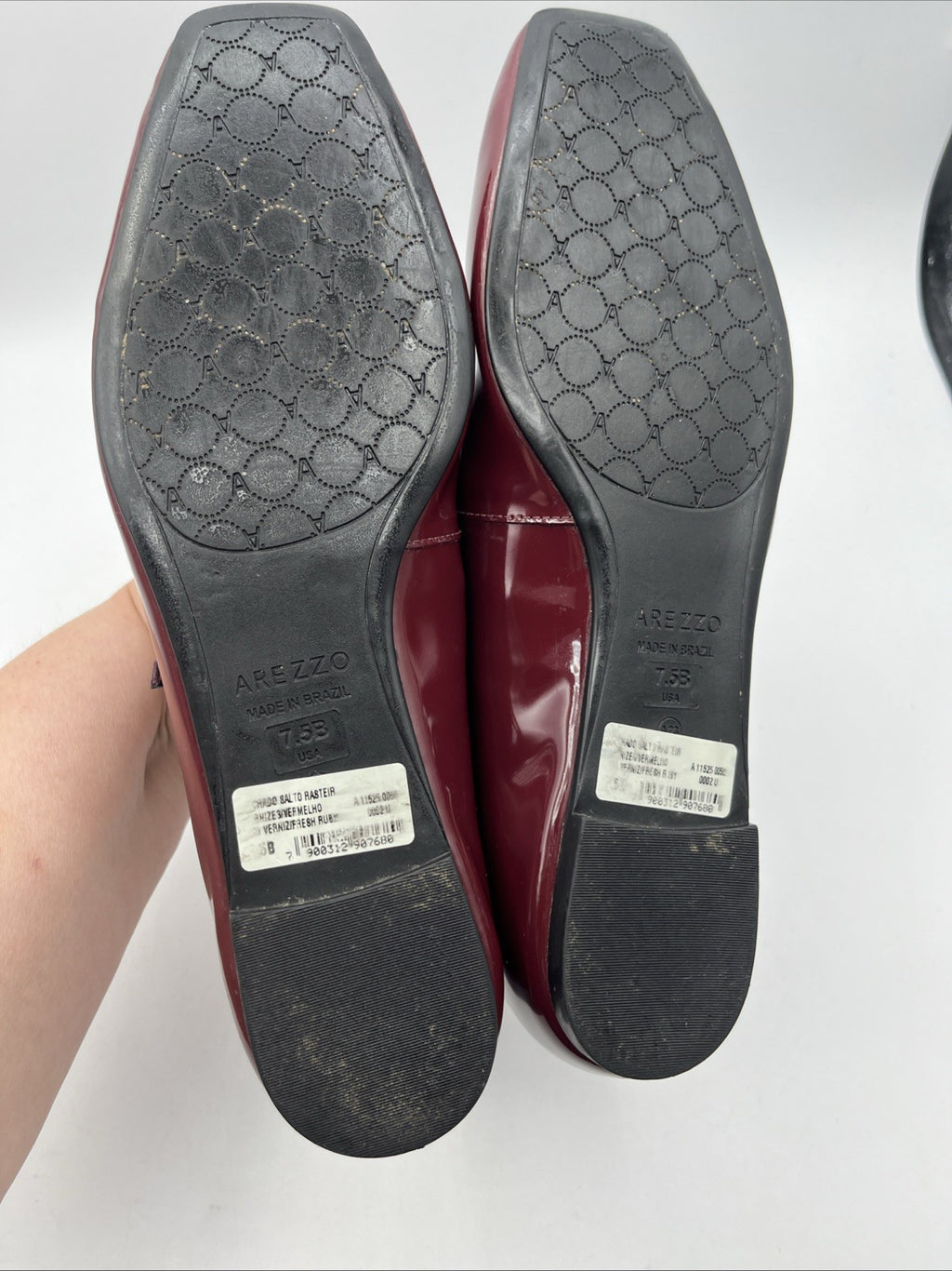 Arezzo Womens Tori Ballet RUBY Patent Leather Ballet Flats Sz. 7.5 w/Buckle, NIB