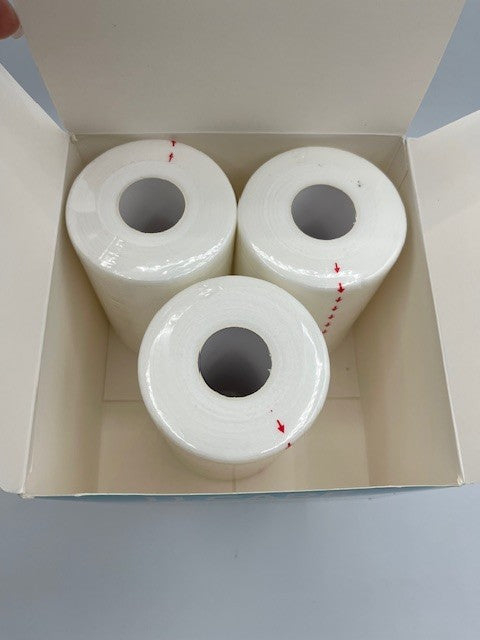 3 pk.- JJ CARE Soft Surgical Tape 4 x 10 Yards Soft Cloth Medical Latex Free NEW