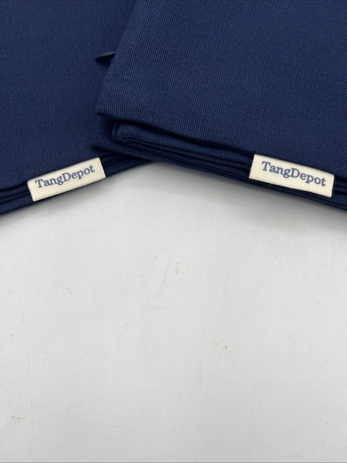 2 pk. Tangdepot Pillow Case 16”x 16” Solid Cotton Pillow Covers Navy Blue, NEW