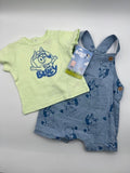 2 pc. -Shorts overall By Disney Bluey Outfit Baby 3 to 6m, Brand New- NWT
