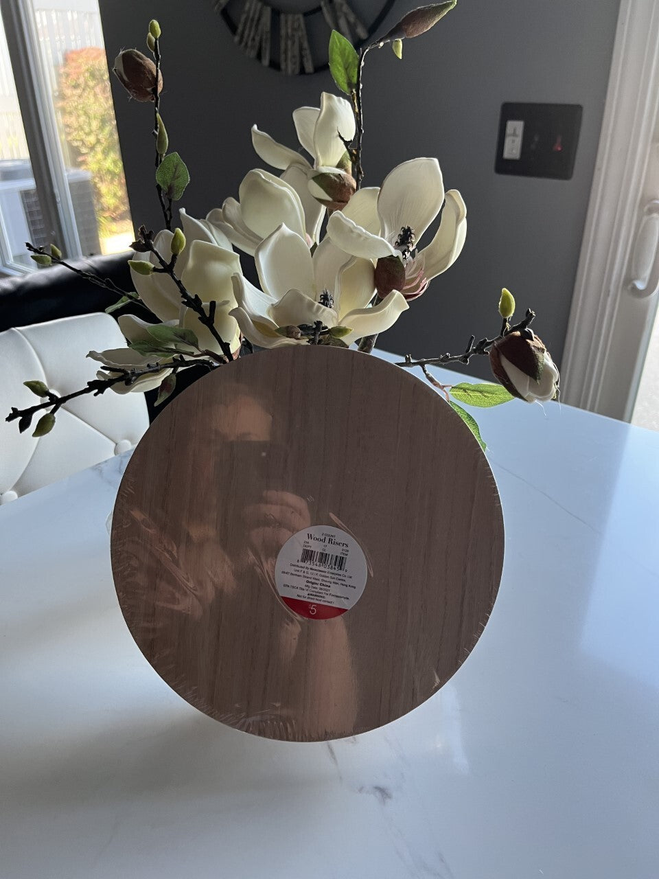 Target Bullseye 2 Count Wood Risers Centerpiece Cake Stand, Soap, Stand Tray NIP