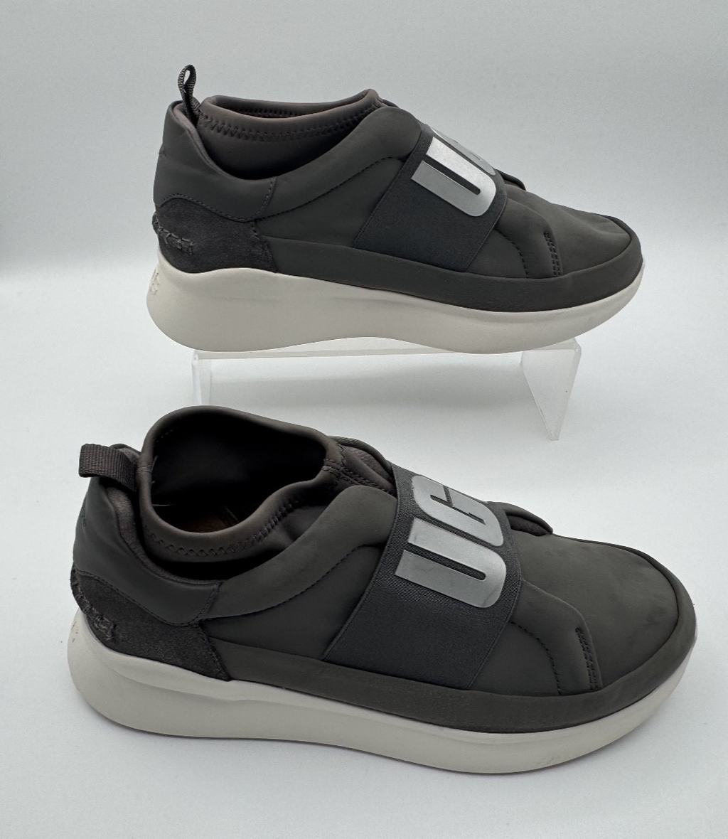 UGG Women's Neutra Slip on Sneaker Size 6.5 Charcoal Gray, Pre-owned, Excellent