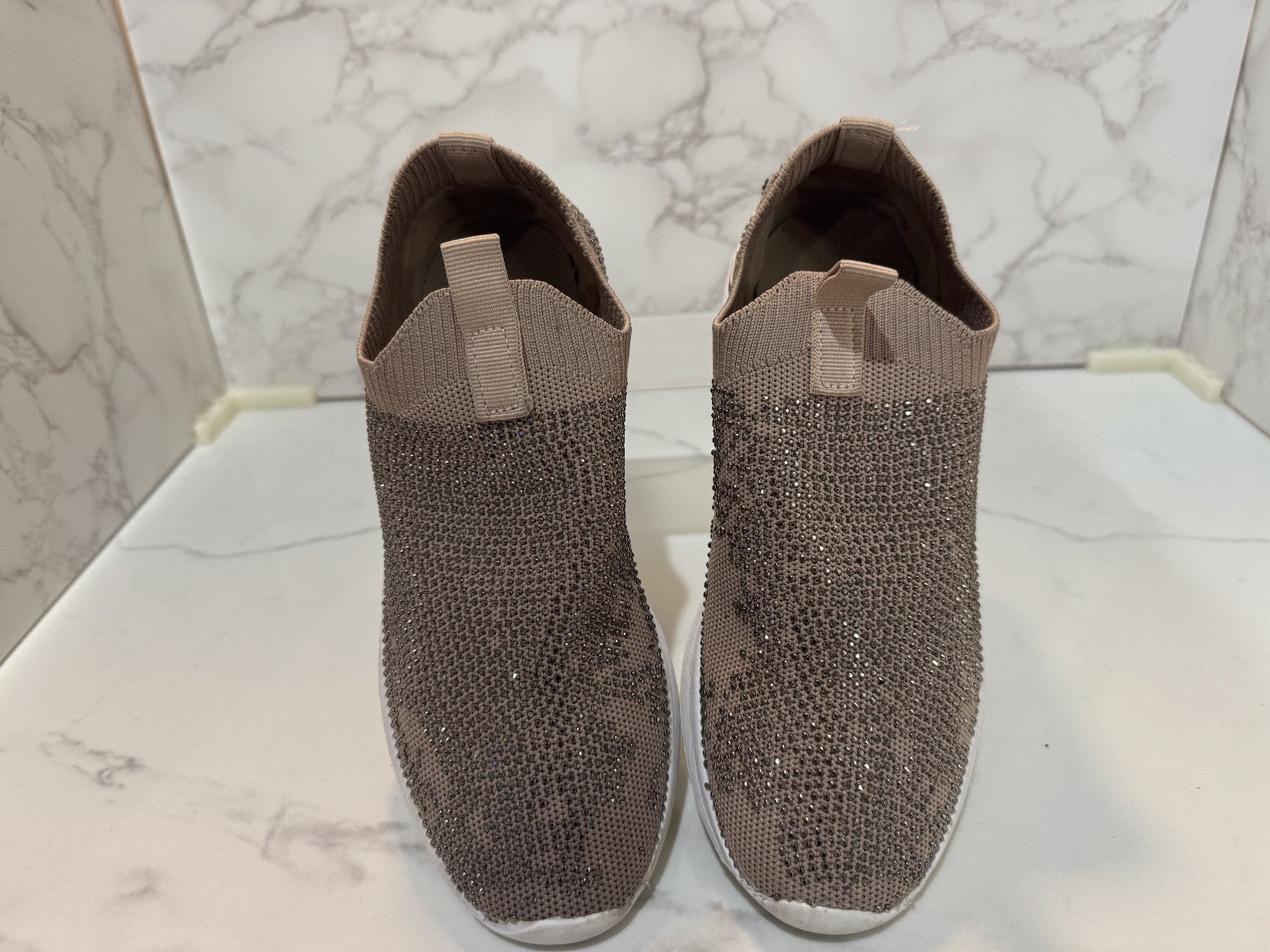 Women's Anne Klein Flex Rose Gold Sparkle Shoes Slip on Size 6M,Pre-owned, READ