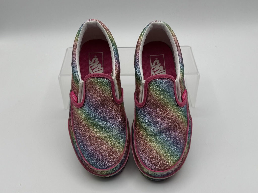 Vans Glitter Rainglow Rainbow Girls Kids Size 12.5 Toddler Classic Slip On Shoes