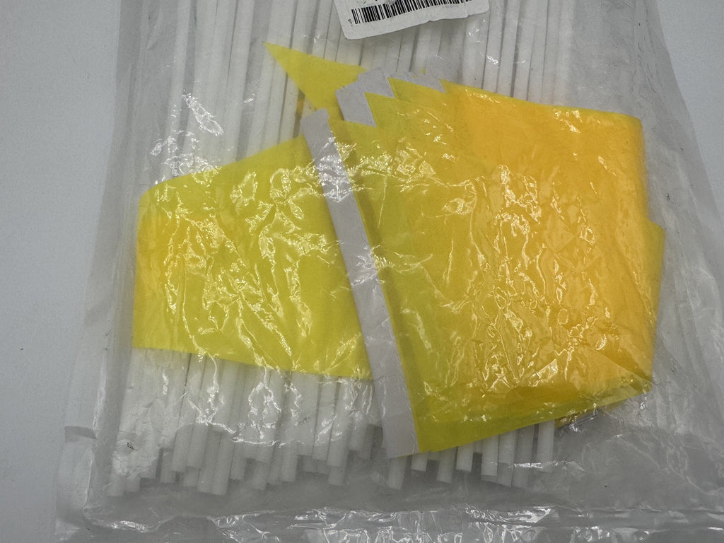 40 Pack Solid Color Blank Hand Held Flags Yellow Flags 8x12" Polyester Triangle