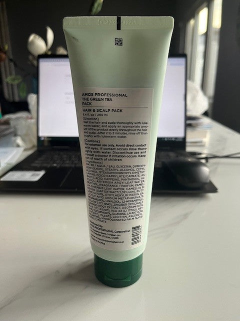 Amos Professional 02 Scalp Nourish Green Tea Hair & MoisturizingScalp Pack 8.4oz