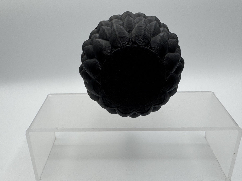 3D Printed Dragon Egg Large 6" Scale Texture Articulated Fly Dragon Inside Black
